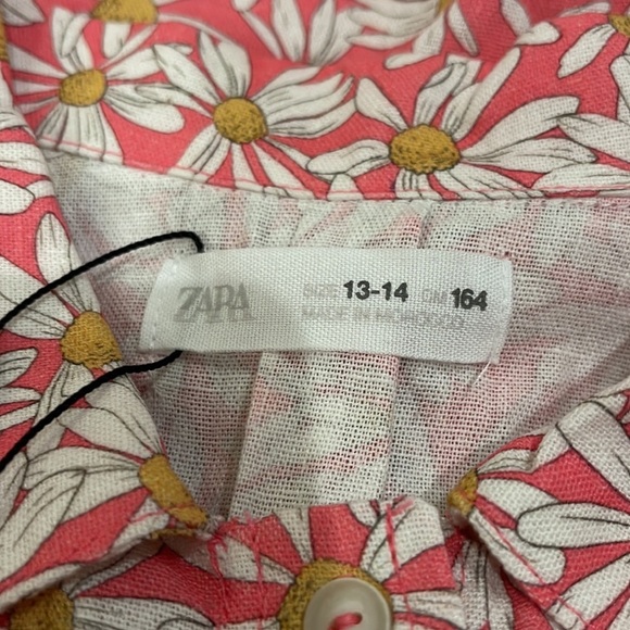 NWT Zara Daisy Shirt And Shorts Set 11/12 13/14 - Picture 10 of 11